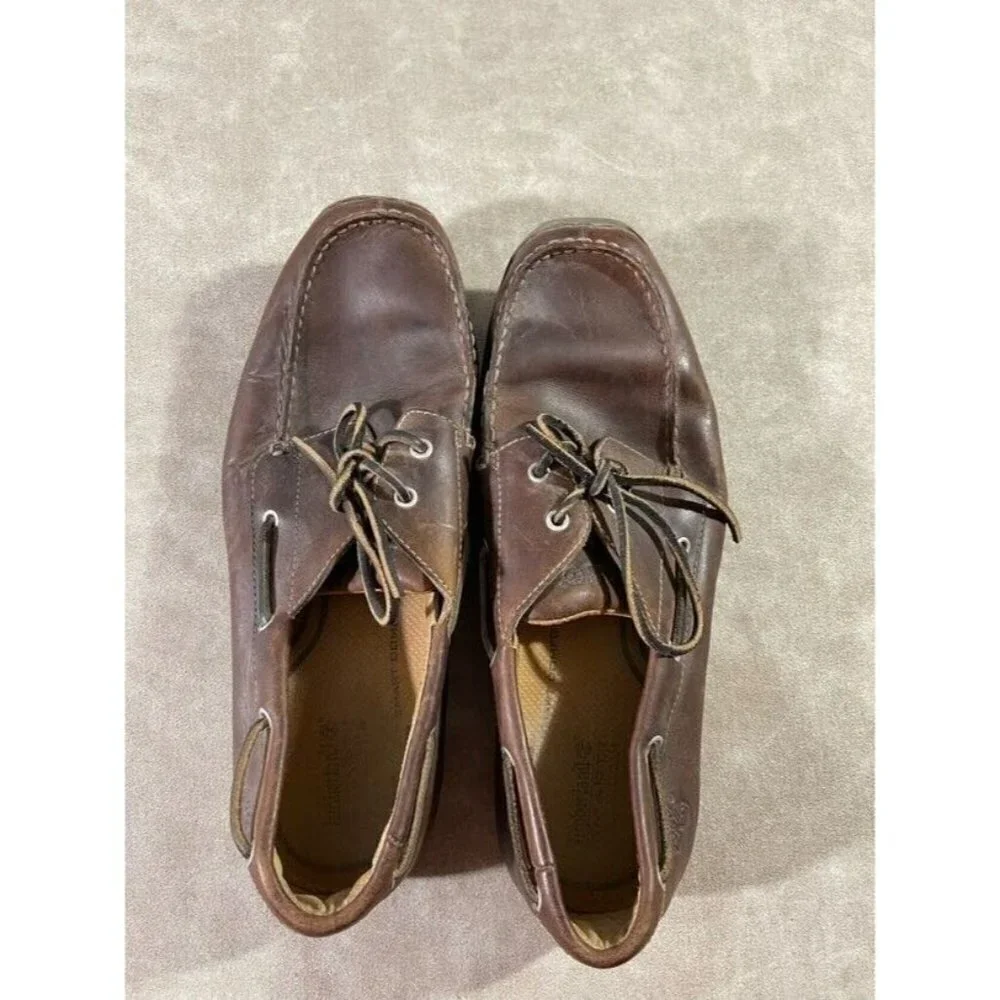Timberland Mens Smart Comfort Zoned Chassis Boat Shoes Genuine Leather Brown 11M